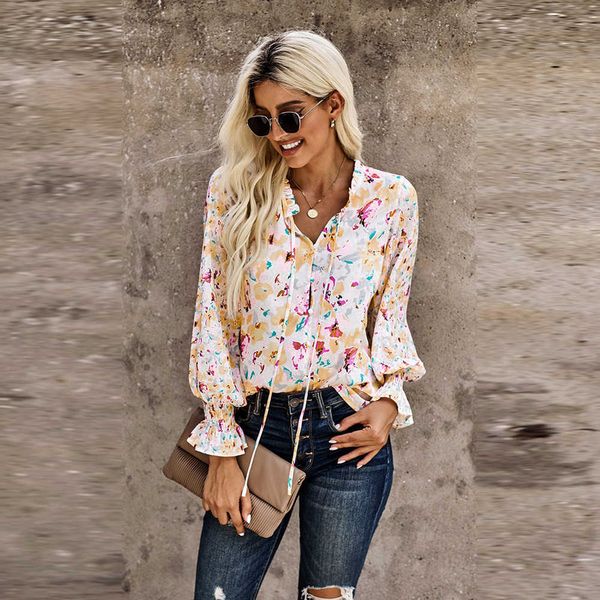 summer thin shiying fragmented chiffon shirt women's loose v-neck long sleeve casual, White
summer thin shiying fragmented chiffon shirt women's loose v-neck long sleeve casual, White