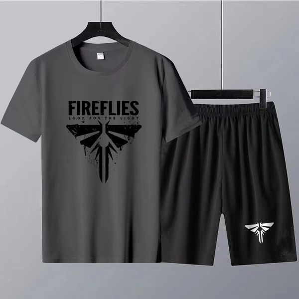 men's tracksuits the last of us t shirt shorts tracksuit sets game printed ellie graphics tees cotton sportswear outfits 230427, Gray
men's tracksuits the last of us t shirt shorts tracksuit sets game printed ellie graphics tees cotton sportswear outfits 230427, Gray