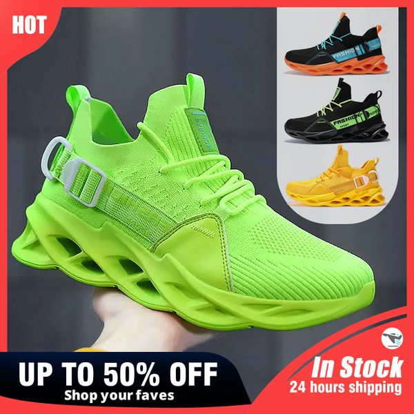 dress shoes men sneakers fashion breathable platform running mesh sport light women casual yellow vulcanize man 230426, Black
dress shoes men sneakers fashion breathable platform running mesh sport light women casual yellow vulcanize man 230426, Black