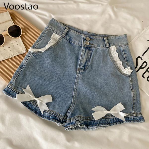 shorts summer vintage sweet lolita style denim shorts women korean cute lace ruffles bow short pants female harajuku chic punk jeans, White;black
shorts summer vintage sweet lolita style denim shorts women korean cute lace ruffles bow short pants female harajuku chic punk jeans, White;black