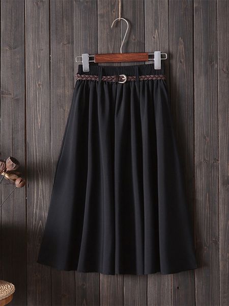 skirts midi knee length summer women with belt fashion korean ladies high waist pleated a-line school female 230427, Black
skirts midi knee length summer women with belt fashion korean ladies high waist pleated a-line school female 230427, Black