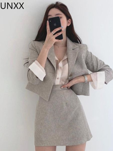 pants unxx blazer suits skirt suits full sleeve short blazer coat slim high waist skirts mini solid slim casual vintage 2 pieces set, White
pants unxx blazer suits skirt suits full sleeve short blazer coat slim high waist skirts mini solid slim casual vintage 2 pieces set, White