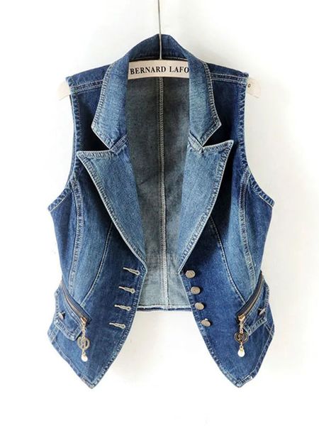 women's vests jmpr rompi denim wanita jaket jeans musim semi ritsleting fashion mantel pendek longgar tanpa lengan pinggang biru kasual, Black;white
women's vests jmpr rompi denim wanita jaket jeans musim semi ritsleting fashion mantel pendek longgar tanpa lengan pinggang biru kasual, Black;white