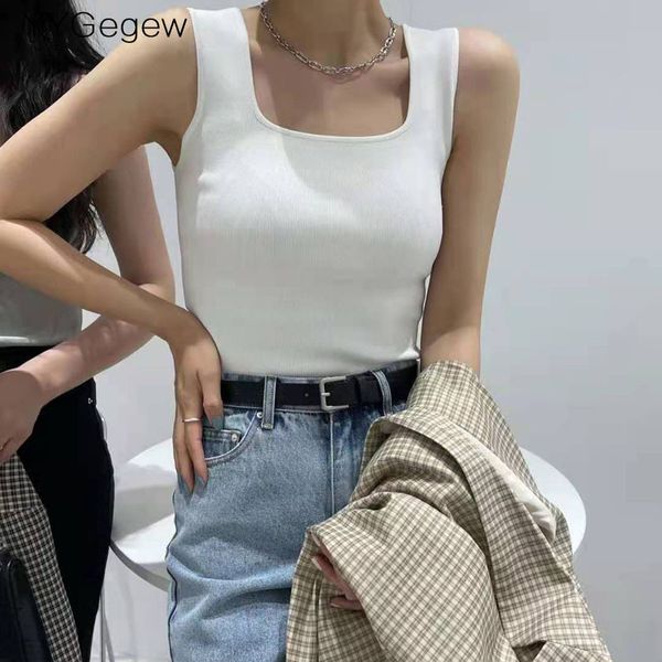 women's tanks camis chic basic u-neck summer knit tank women sleeveless t-shirt female casual solid knit tank vest 230426, White
women's tanks camis chic basic u-neck summer knit tank women sleeveless t-shirt female casual solid knit tank vest 230426, White