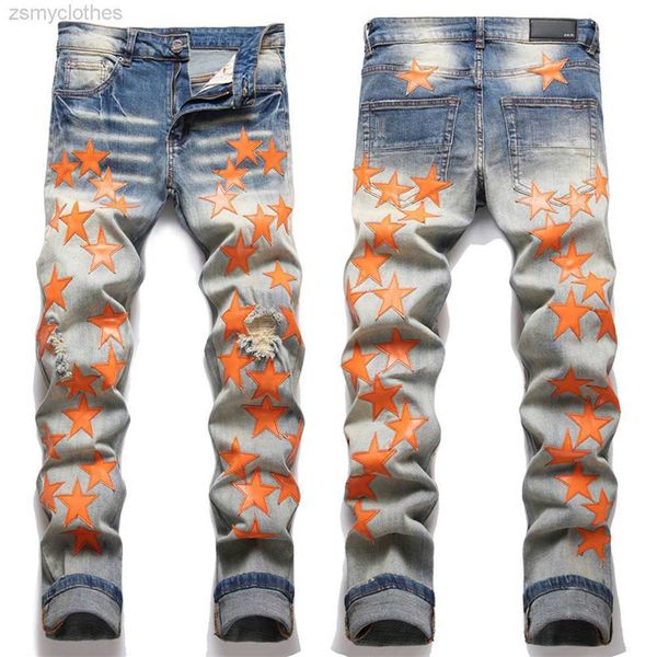 men's jeans man jean letter star jeans men embroidery hole patchwork ripped jeans trend brand motorcycle pant mens skinny jeans, Blue
men's jeans man jean letter star jeans men embroidery hole patchwork ripped jeans trend brand motorcycle pant mens skinny jeans, Blue