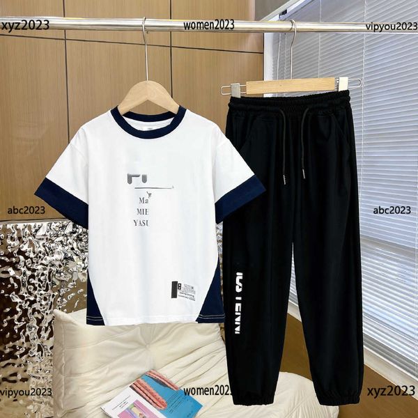 comfort tracksuits kids clothes child designer sets baby 2pcs letter printed round neck t-shirt and lace up pants, White
comfort tracksuits kids clothes child designer sets baby 2pcs letter printed round neck t-shirt and lace up pants, White