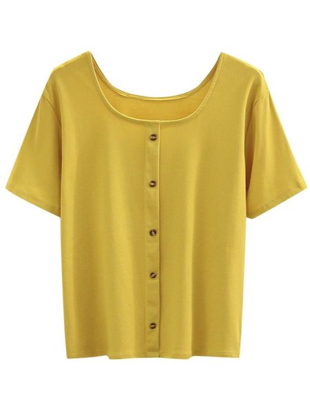t-shirt women's plus size tshirt cotton button decoration tees 2022 summer casual curve short sleeve square collar, Black
t-shirt women's plus size tshirt cotton button decoration tees 2022 summer casual curve short sleeve square collar, Black