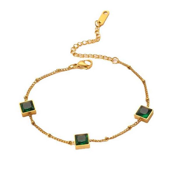 classic bracelet designer chinese style ins trendy niche design gold square emerald zircon bracelet, Golden;silver
classic bracelet designer chinese style ins trendy niche design gold square emerald zircon bracelet, Golden;silver