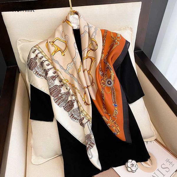 hermm designer scarves cravat korean spring and autumn light luxury chain temperament large square scarf women s silk long dual purpose shaw, Blue;gray
hermm designer scarves cravat korean spring and autumn light luxury chain temperament large square scarf women s silk long dual purpose shaw, Blue;gray