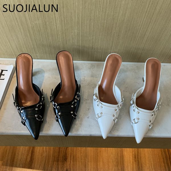 sandals suojialun spring brand women slipper fashion thin high heel pointed toe women sandal shoes outdoor dress mules shoes 230427, Black
sandals suojialun spring brand women slipper fashion thin high heel pointed toe women sandal shoes outdoor dress mules shoes 230427, Black
