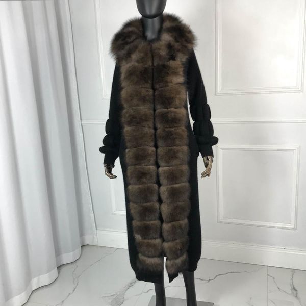 fur cnegovik fox fur sweater wool capes long cardigan cashmere sweater winter women with real fox fur trims fur collar cardigan, Black
fur cnegovik fox fur sweater wool capes long cardigan cashmere sweater winter women with real fox fur trims fur collar cardigan, Black
