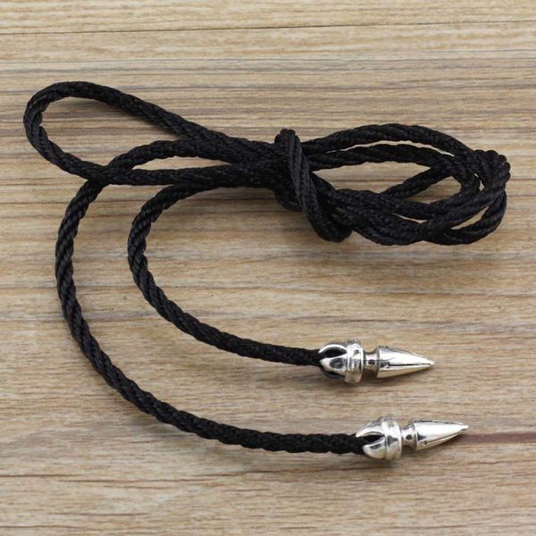 40008 couple sterling silver necklace rope couple jewelry silver buckle tag conical black rope neck rope fashion personality jewelry new
40008 couple sterling silver necklace rope couple jewelry silver buckle tag conical black rope neck rope fashion personality jewelry new