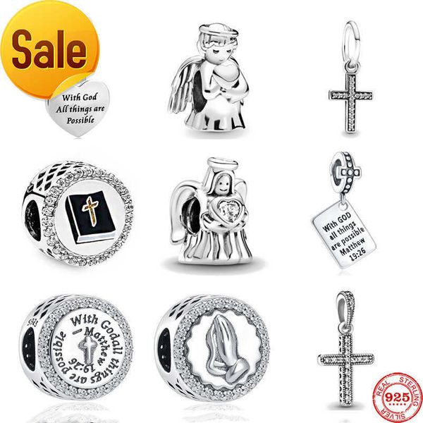 925 sterling silver dangle charm new bible cross angel jesus god bead fit pandora charms bracelet diy jewelry accessories, Black
925 sterling silver dangle charm new bible cross angel jesus god bead fit pandora charms bracelet diy jewelry accessories, Black