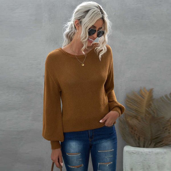 new back shiying hollow lace up sweater winter thickened loose shoulder drop long sleeve top, White;black
new back shiying hollow lace up sweater winter thickened loose shoulder drop long sleeve top, White;black
