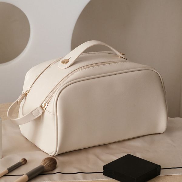 double zipper cosmetic bag, large capacity amenity bag, travel portable premium skincare storage bag
double zipper cosmetic bag, large capacity amenity bag, travel portable premium skincare storage bag