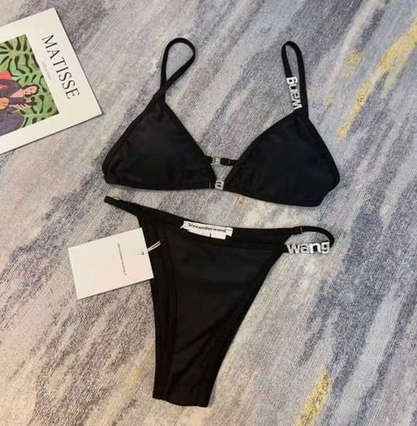 designer summer fashion swimwear a wang high-end luxury brand letters new crystal letter bikini rimless underwear swimsuit set, White;black
designer summer fashion swimwear a wang high-end luxury brand letters new crystal letter bikini rimless underwear swimsuit set, White;black
