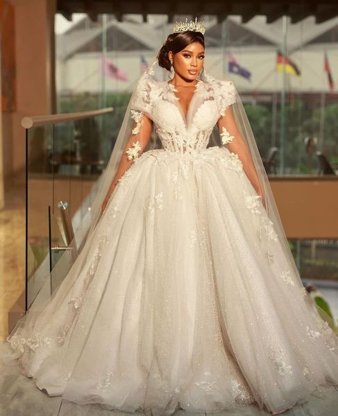 elegant ball gown wedding dresses v neck sleeveless straps sequins appliques floor length ruffles 3d lace zipper plus size bridal gowns plus, White
elegant ball gown wedding dresses v neck sleeveless straps sequins appliques floor length ruffles 3d lace zipper plus size bridal gowns plus, White