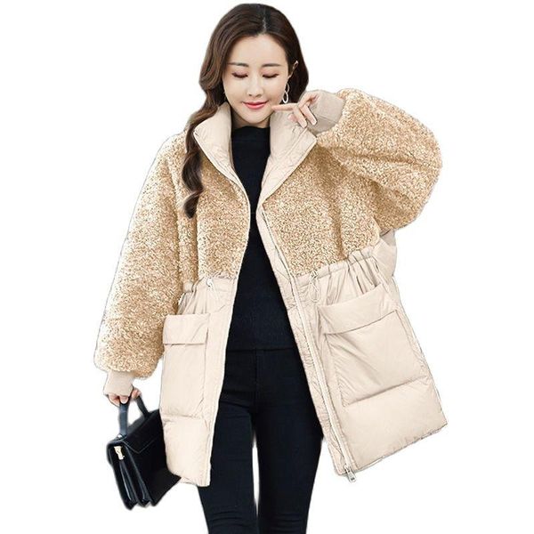 leather women midlength cottonpadded jacket winter new middleaged mother korean casual parka female loose warm jacket a838, Black
leather women midlength cottonpadded jacket winter new middleaged mother korean casual parka female loose warm jacket a838, Black