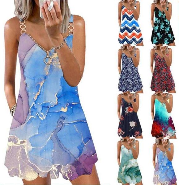 fashion printed zipper large size dresses loose sleeveless suspender dress, Black;gray
fashion printed zipper large size dresses loose sleeveless suspender dress, Black;gray