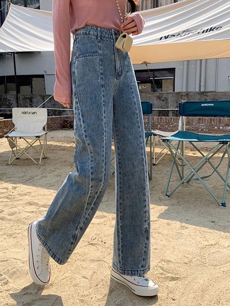 jeans sxl summer 2022 korean breif style women vintage denim pants casual high waist straight jeans for womens (78752), Blue
jeans sxl summer 2022 korean breif style women vintage denim pants casual high waist straight jeans for womens (78752), Blue
