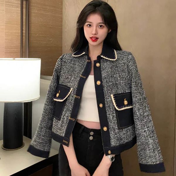 women's jackets spring spliced women's denim jacket vintage casual cowboy coat korean fashion loose abrigos de mezclilla design ja, Black;brown
women's jackets spring spliced women's denim jacket vintage casual cowboy coat korean fashion loose abrigos de mezclilla design ja, Black;brown