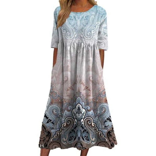 summer womens casual dresses fashion loose floral print round neck short sleeve, Black;gray
summer womens casual dresses fashion loose floral print round neck short sleeve, Black;gray