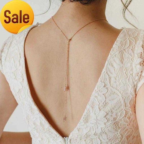 pendant necklaces zircon leaf bridal back chain necklace lady accessories luxury jewelry metal wedding body for women gift, Silver
pendant necklaces zircon leaf bridal back chain necklace lady accessories luxury jewelry metal wedding body for women gift, Silver