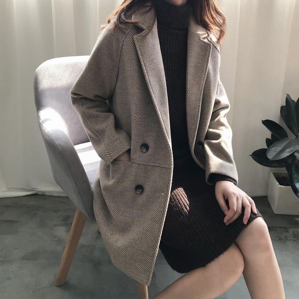 fur double button up wool blend coat gray khaki autumn winter 2022 new loose cotton tweed pea coat, Black
fur double button up wool blend coat gray khaki autumn winter 2022 new loose cotton tweed pea coat, Black