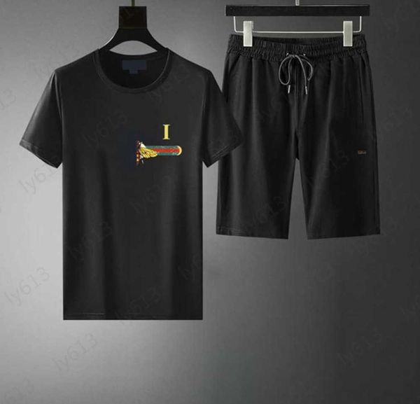 black designer mens clothes sets classic fashion luxurious colorful brand stitching digital printing design loose casual t-shirt shorts suit, Gray
black designer mens clothes sets classic fashion luxurious colorful brand stitching digital printing design loose casual t-shirt shorts suit, Gray