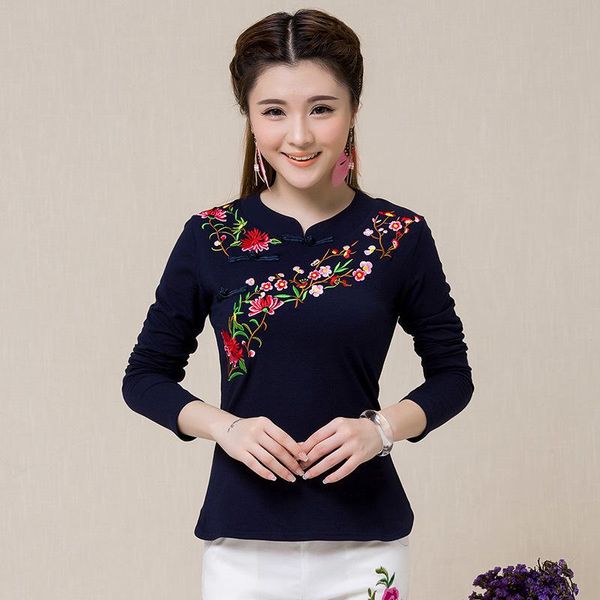t-shirt 2021 spring summer ethnic tunic t shirt women soft casual embroidery vintage chinese style women's tshirts tee shirt femme, White
t-shirt 2021 spring summer ethnic tunic t shirt women soft casual embroidery vintage chinese style women's tshirts tee shirt femme, White