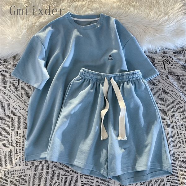 men's tracksuits gmiixder solid suit summer casual short-sleeved shirt elastic waist shorts female preppy loose versatile sports 2pcs 2, Gray
men's tracksuits gmiixder solid suit summer casual short-sleeved shirt elastic waist shorts female preppy loose versatile sports 2pcs 2, Gray