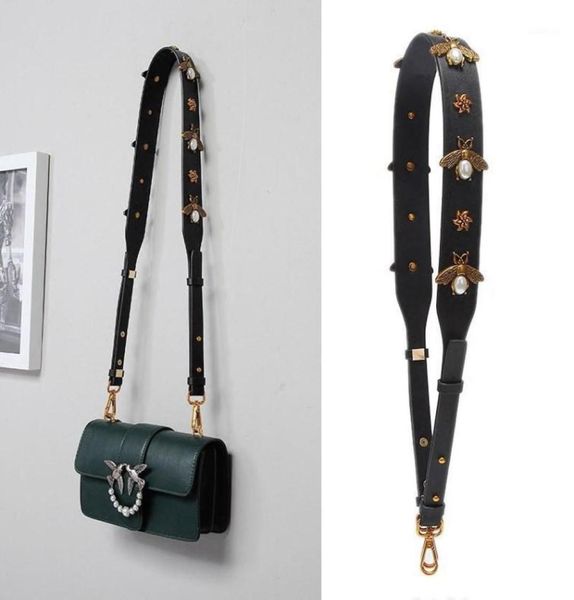bag part fashion retro bee leather strap handbag accessories replacement wide shoulder straps women design corssbody belts1720752, Black
bag part fashion retro bee leather strap handbag accessories replacement wide shoulder straps women design corssbody belts1720752, Black