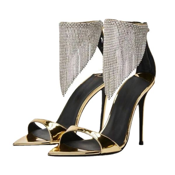 2023 summer new rhinestone tassel party sandals for women fashion pointed stiletto heel banquet dance shoes big size 42 43, Black
2023 summer new rhinestone tassel party sandals for women fashion pointed stiletto heel banquet dance shoes big size 42 43, Black