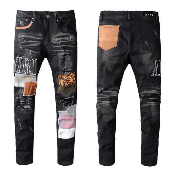 brand 2023 street men's ripped jeans designer black fashion pants high cool stylish leisure patch embroidery elastic slim fit skinny yf, Blue
brand 2023 street men's ripped jeans designer black fashion pants high cool stylish leisure patch embroidery elastic slim fit skinny yf, Blue