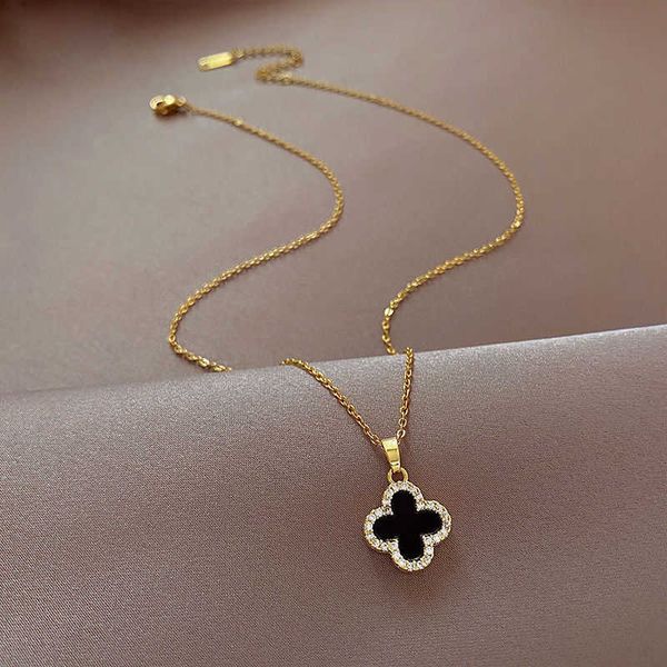 van clover necklace four leaf chain jewelry crystal bud titanium steel female light luxury niche clavicle simple and versatile neck sweater, Silver
van clover necklace four leaf chain jewelry crystal bud titanium steel female light luxury niche clavicle simple and versatile neck sweater, Silver