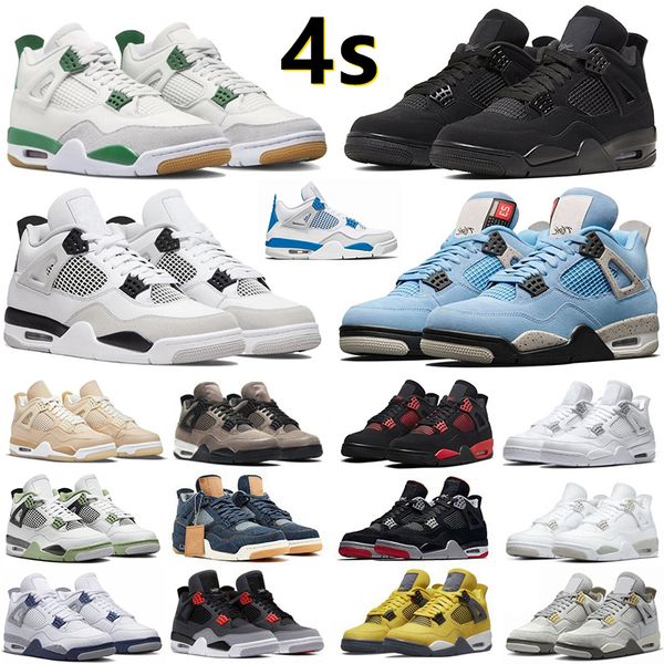 jumpman 4 4s men women basketball shoes sneaker black cat red thunder white oreo unc blue sail metallic lightning wild things bred mens trai
jumpman 4 4s men women basketball shoes sneaker black cat red thunder white oreo unc blue sail metallic lightning wild things bred mens trai