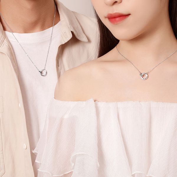 mobius double ring couple necklace sterling silver pair of niche simple collarbone chain souvenir gift
mobius double ring couple necklace sterling silver pair of niche simple collarbone chain souvenir gift