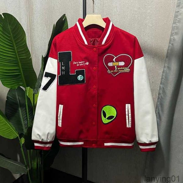 flocking leather sleeves baseball coat uniform fashion jacket single breasted warm jackets couples women men varsity coats men's design, Black;brown
flocking leather sleeves baseball coat uniform fashion jacket single breasted warm jackets couples women men varsity coats men's design, Black;brown