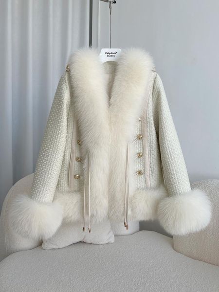 fur cxfs 2022 real fur coat winter jacket women natural fox fur weave knit buttons blended casual vneck thick warm tweed new, Black
fur cxfs 2022 real fur coat winter jacket women natural fox fur weave knit buttons blended casual vneck thick warm tweed new, Black
