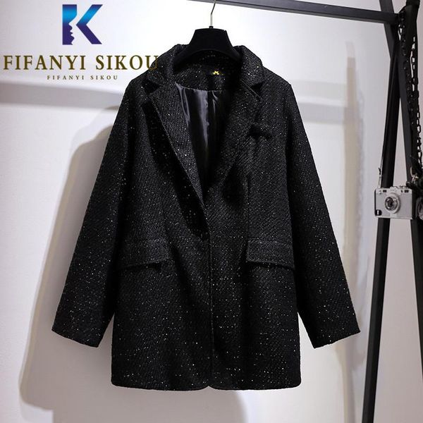 pants oversized black blazer jacket women sequins fashion lapel suit jacket female autumn winter loose thick tweed blazers coat, White
pants oversized black blazer jacket women sequins fashion lapel suit jacket female autumn winter loose thick tweed blazers coat, White