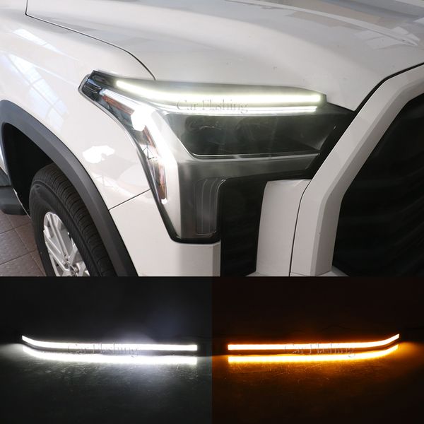 led drl headlight eyebrow daytime running light for toyota tundra sequoia 2022 2023 with dynamic yellow turn signa fog lamp
led drl headlight eyebrow daytime running light for toyota tundra sequoia 2022 2023 with dynamic yellow turn signa fog lamp