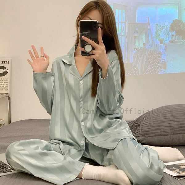 women's sleepwear silk long sleeved pajamas set for women ladies spring autumn vertical stripes sleeping pajamas home sleepwear nightwe, Black;red
women's sleepwear silk long sleeved pajamas set for women ladies spring autumn vertical stripes sleeping pajamas home sleepwear nightwe, Black;red