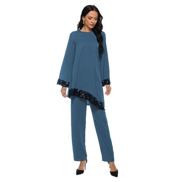 dress abaya dubai turkey 2 pc suits fashion long sleeve sequins blouse pants sets muslim suits women islam arab outfits femme caftan, White
dress abaya dubai turkey 2 pc suits fashion long sleeve sequins blouse pants sets muslim suits women islam arab outfits femme caftan, White