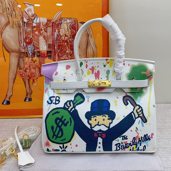 painted graffiti tote handbags crossbody bag shoulder bags ladies handbag gold hardware layer lychee grain cowhide 30cm
painted graffiti tote handbags crossbody bag shoulder bags ladies handbag gold hardware layer lychee grain cowhide 30cm