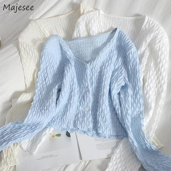 shirts shirt women sweet solid color soft vneck korean style long sleeve knitting single breasted allmatch outerwear short breathable, White
shirts shirt women sweet solid color soft vneck korean style long sleeve knitting single breasted allmatch outerwear short breathable, White