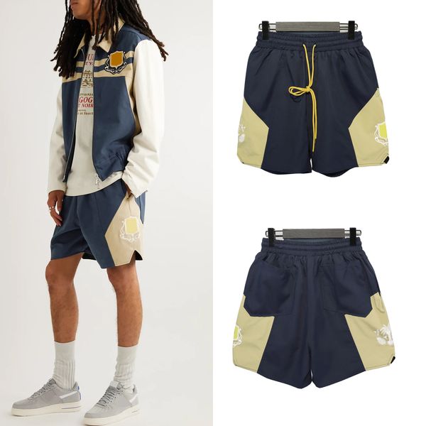 mens shorts rhude summer swim short knee length hip hop high street sports training beach pants, White;black
mens shorts rhude summer swim short knee length hip hop high street sports training beach pants, White;black