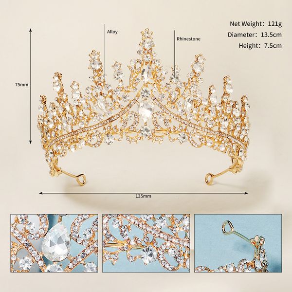 s-0002 purple rhinestone bridal crown new european headwear alloy set rhinestone crystal wedding dress accessories, Silver
s-0002 purple rhinestone bridal crown new european headwear alloy set rhinestone crystal wedding dress accessories, Silver