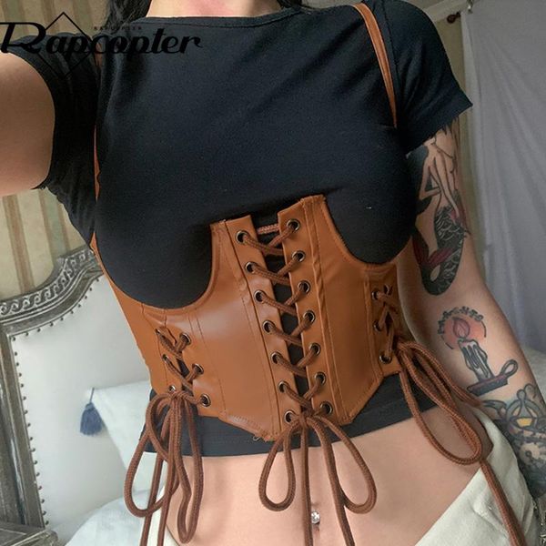 t-shirt rapcopter y2k brown corset lace up vintage strap tank zipper pu leather bustier cummerbund party outwear vest 90s, White
t-shirt rapcopter y2k brown corset lace up vintage strap tank zipper pu leather bustier cummerbund party outwear vest 90s, White
