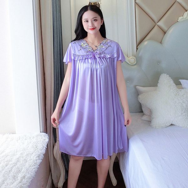 pyjamas plus size sleepwear women's silk satin sleepdress nightgowns nightwear night dress nightie sleeping home dress pijama 230428, Black;white
pyjamas plus size sleepwear women's silk satin sleepdress nightgowns nightwear night dress nightie sleeping home dress pijama 230428, Black;white