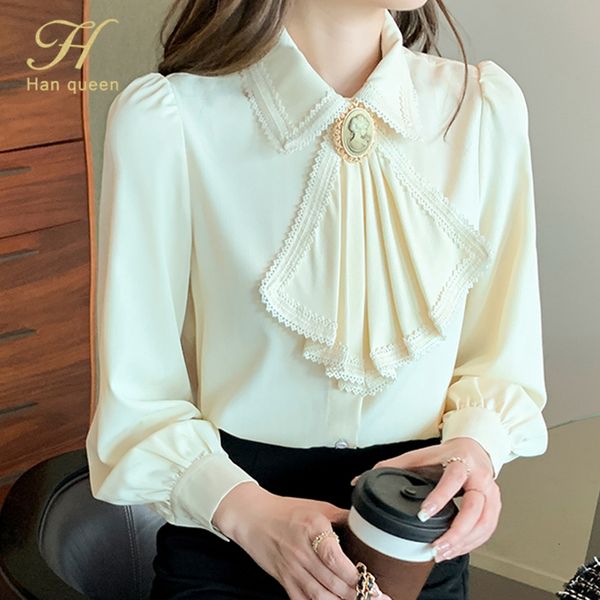 women's blouses shirts h han queen spring basic shirt women blouses vintage work casual chiffon blouse korean design long sleeve loose, White
women's blouses shirts h han queen spring basic shirt women blouses vintage work casual chiffon blouse korean design long sleeve loose, White